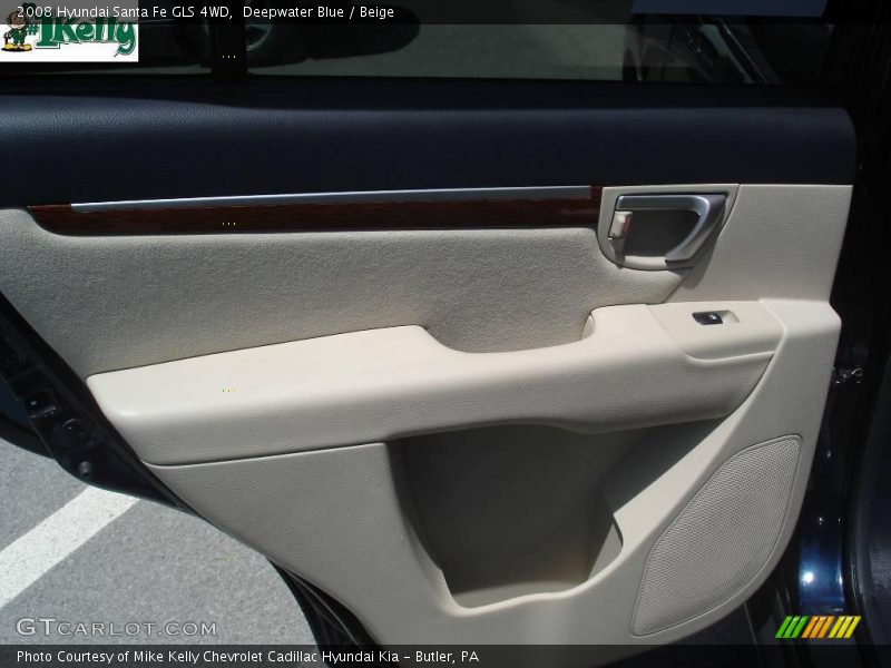 Deepwater Blue / Beige 2008 Hyundai Santa Fe GLS 4WD
