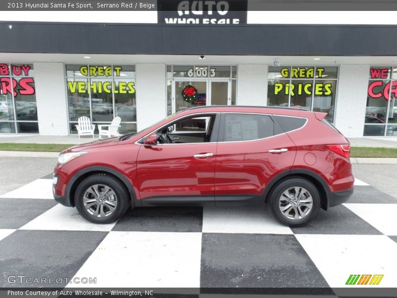 Serrano Red / Beige 2013 Hyundai Santa Fe Sport