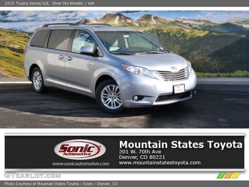 Silver Sky Metallic / Ash 2015 Toyota Sienna XLE