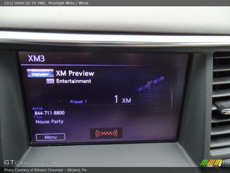 Moonlight White / Wheat 2012 Infiniti QX 56 4WD