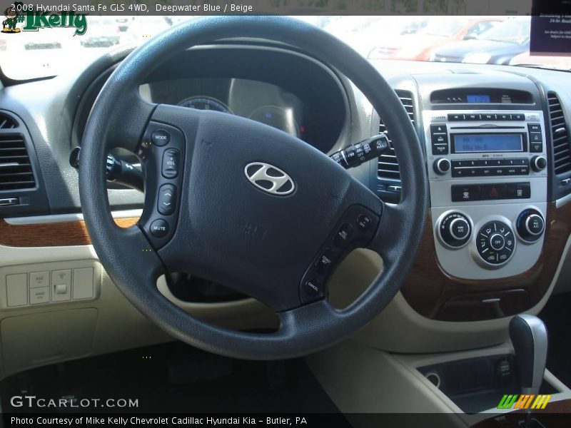 Deepwater Blue / Beige 2008 Hyundai Santa Fe GLS 4WD