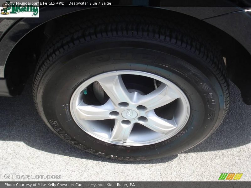 Deepwater Blue / Beige 2008 Hyundai Santa Fe GLS 4WD