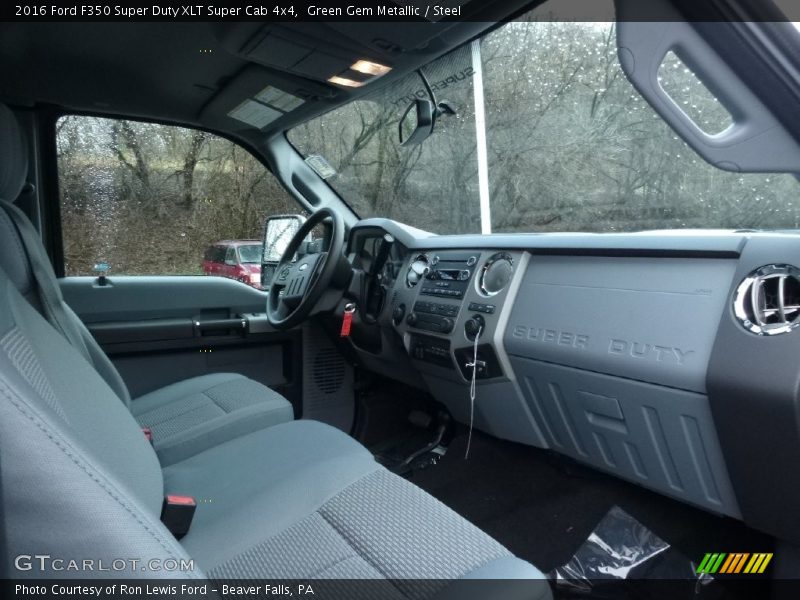 Green Gem Metallic / Steel 2016 Ford F350 Super Duty XLT Super Cab 4x4