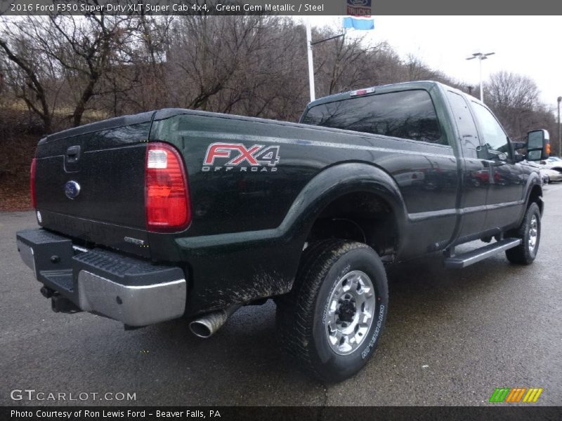 Green Gem Metallic / Steel 2016 Ford F350 Super Duty XLT Super Cab 4x4