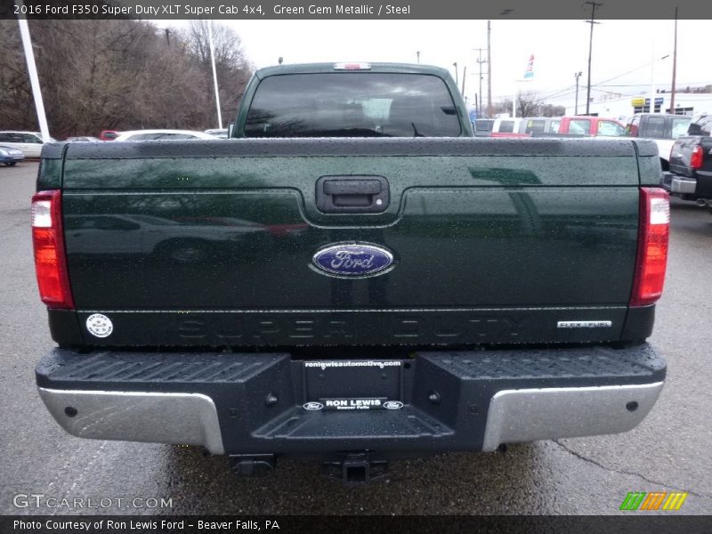 Green Gem Metallic / Steel 2016 Ford F350 Super Duty XLT Super Cab 4x4
