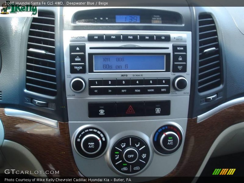 Deepwater Blue / Beige 2008 Hyundai Santa Fe GLS 4WD
