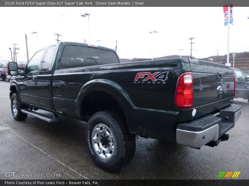 Green Gem Metallic / Steel 2016 Ford F350 Super Duty XLT Super Cab 4x4