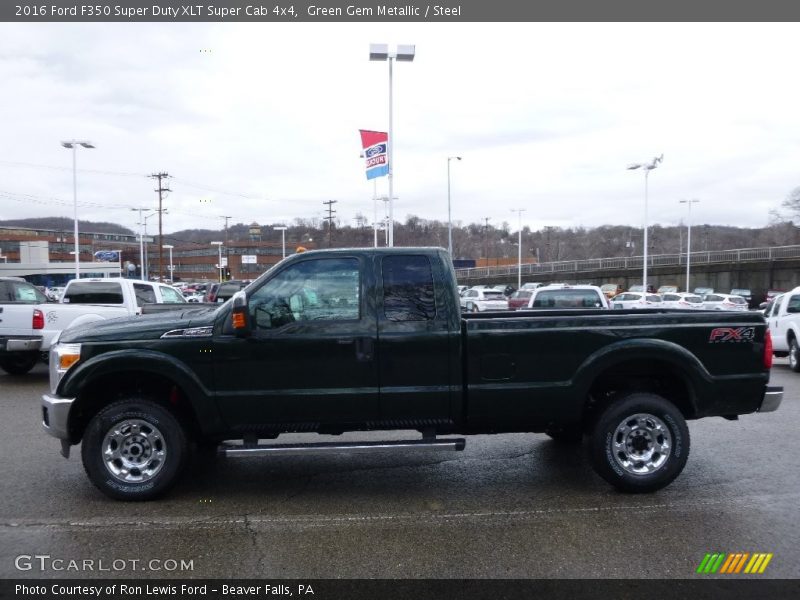 Green Gem Metallic / Steel 2016 Ford F350 Super Duty XLT Super Cab 4x4