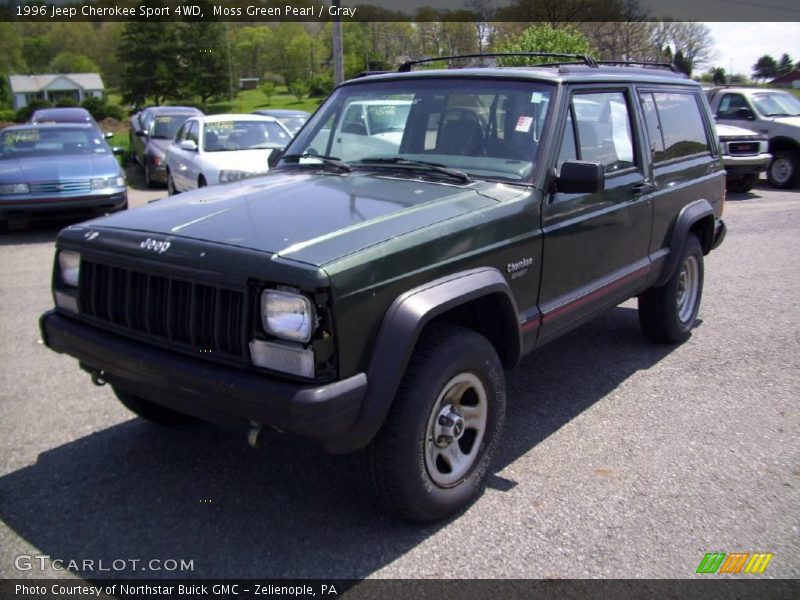 Moss Green Pearl / Gray 1996 Jeep Cherokee Sport 4WD