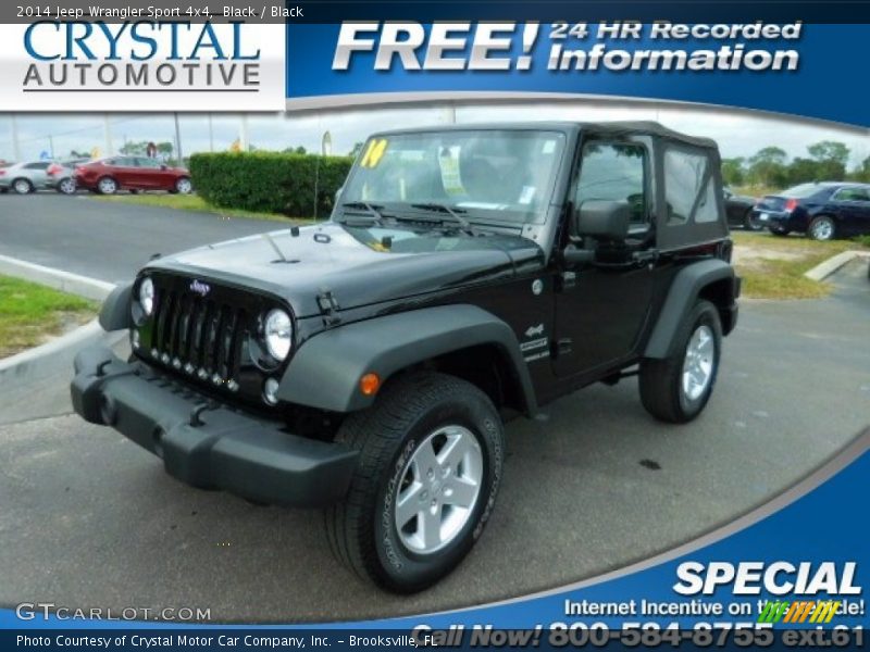 Black / Black 2014 Jeep Wrangler Sport 4x4