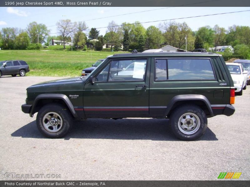 Moss Green Pearl / Gray 1996 Jeep Cherokee Sport 4WD