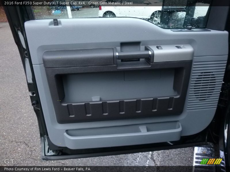 Green Gem Metallic / Steel 2016 Ford F350 Super Duty XLT Super Cab 4x4