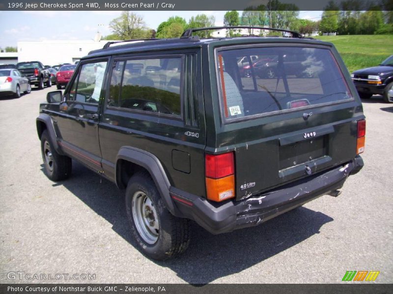Moss Green Pearl / Gray 1996 Jeep Cherokee Sport 4WD