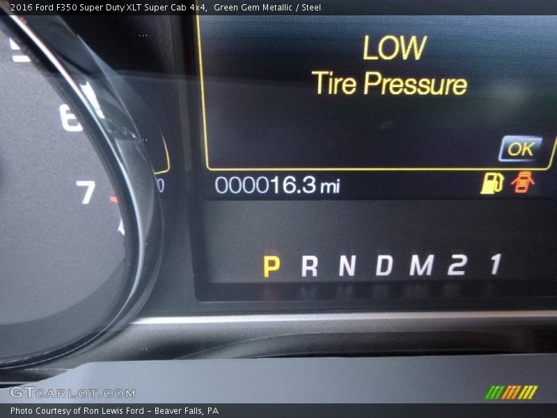 Green Gem Metallic / Steel 2016 Ford F350 Super Duty XLT Super Cab 4x4