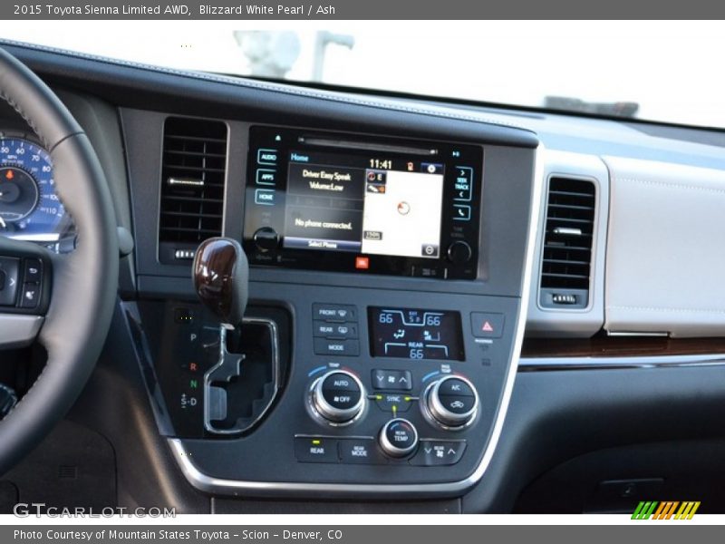 Blizzard White Pearl / Ash 2015 Toyota Sienna Limited AWD