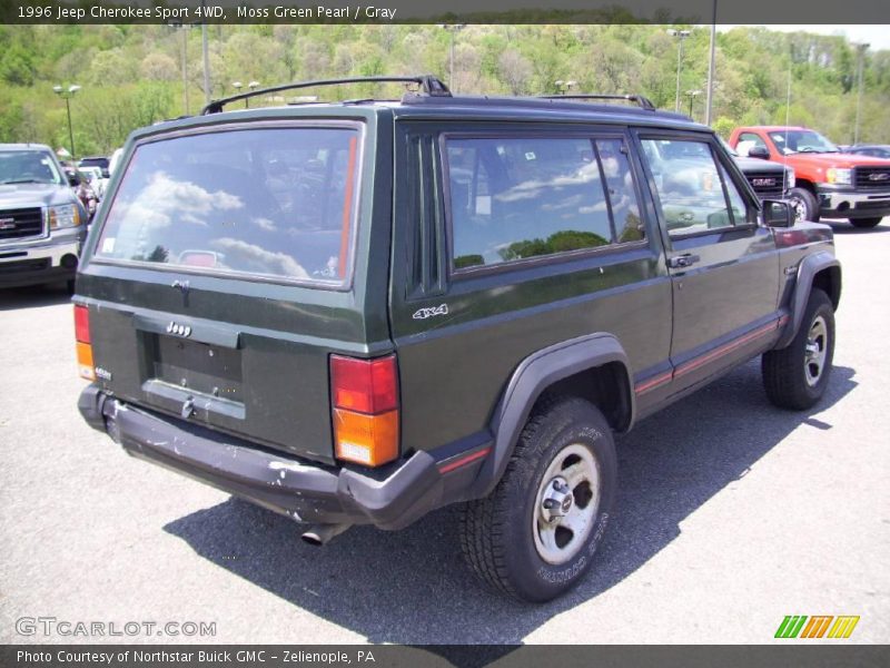 Moss Green Pearl / Gray 1996 Jeep Cherokee Sport 4WD