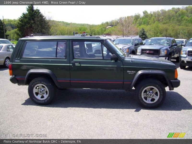 Moss Green Pearl / Gray 1996 Jeep Cherokee Sport 4WD