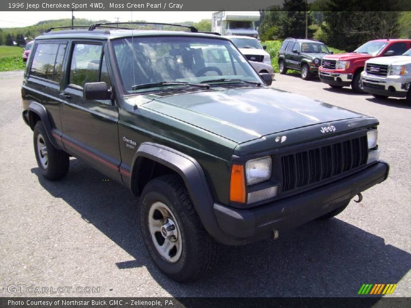 Moss Green Pearl / Gray 1996 Jeep Cherokee Sport 4WD