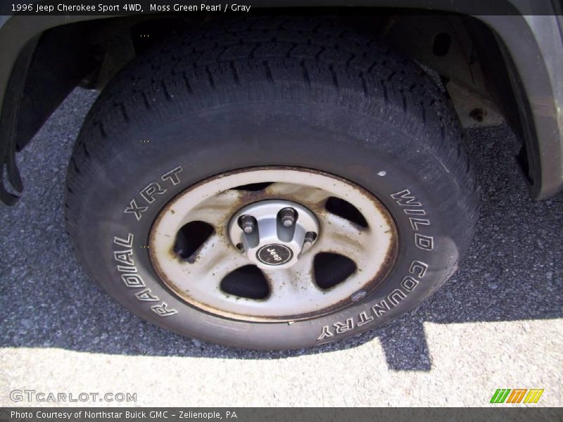 Moss Green Pearl / Gray 1996 Jeep Cherokee Sport 4WD