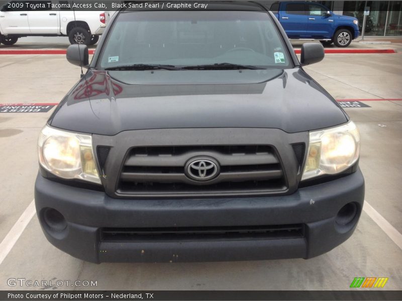 Black Sand Pearl / Graphite Gray 2009 Toyota Tacoma Access Cab