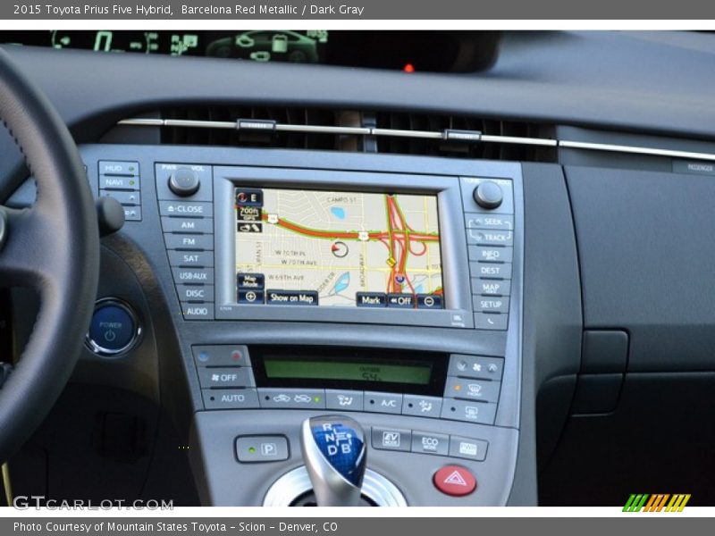 Barcelona Red Metallic / Dark Gray 2015 Toyota Prius Five Hybrid