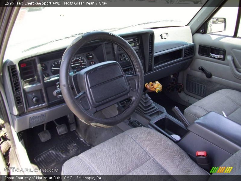 Moss Green Pearl / Gray 1996 Jeep Cherokee Sport 4WD