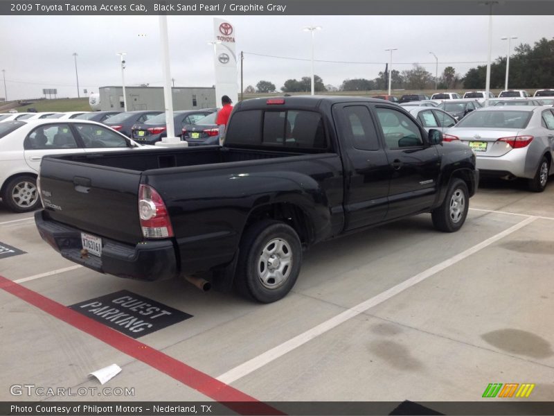 Black Sand Pearl / Graphite Gray 2009 Toyota Tacoma Access Cab