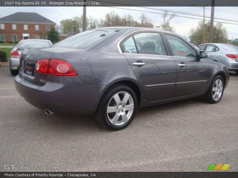 Midnight Gray Metallic / Gray 2007 Kia Optima EX V6