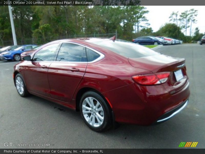 Velvet Red Pearl / Black/Linen 2015 Chrysler 200 Limited