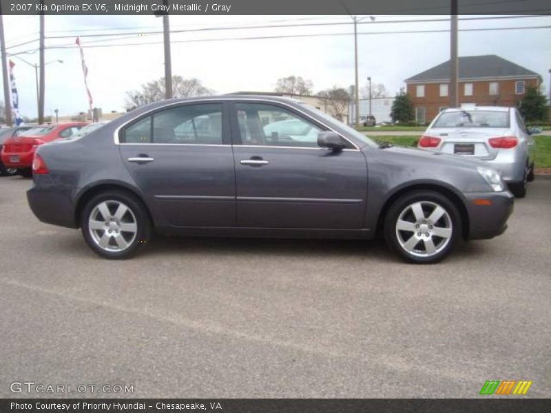 Midnight Gray Metallic / Gray 2007 Kia Optima EX V6