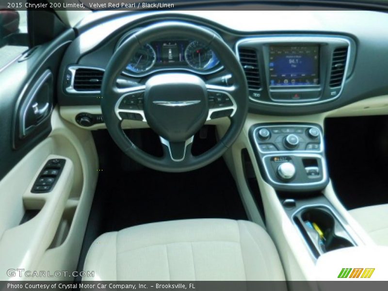 Velvet Red Pearl / Black/Linen 2015 Chrysler 200 Limited