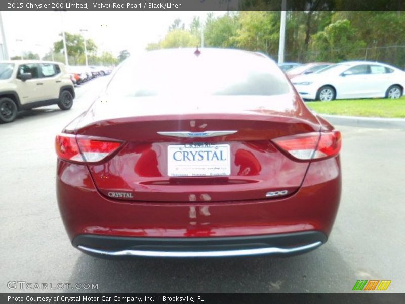 Velvet Red Pearl / Black/Linen 2015 Chrysler 200 Limited