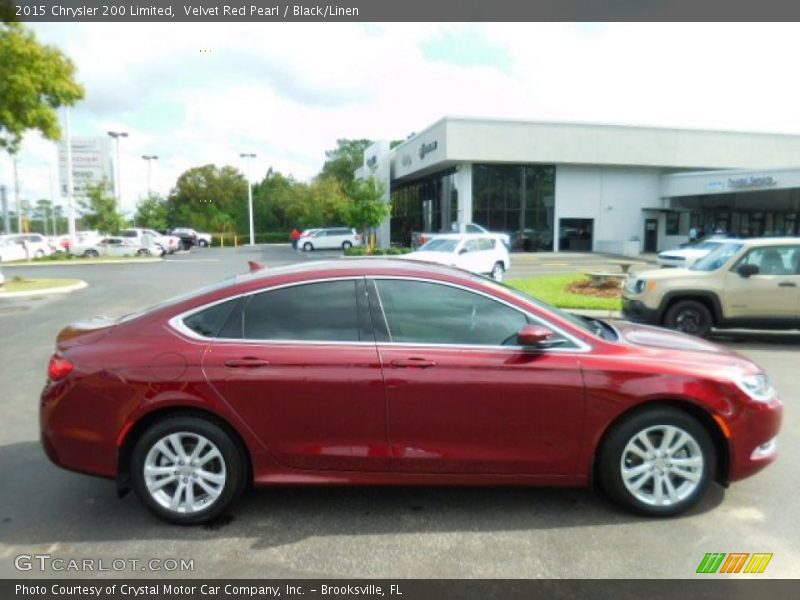 Velvet Red Pearl / Black/Linen 2015 Chrysler 200 Limited