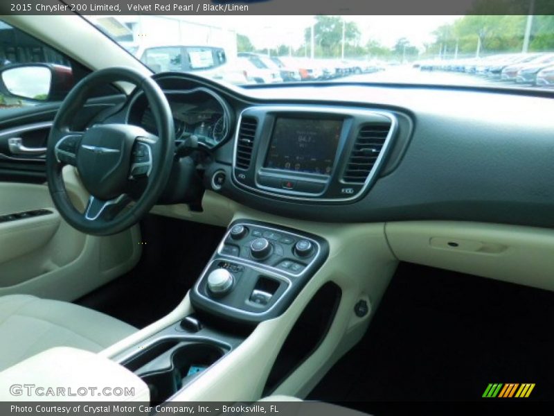 Velvet Red Pearl / Black/Linen 2015 Chrysler 200 Limited