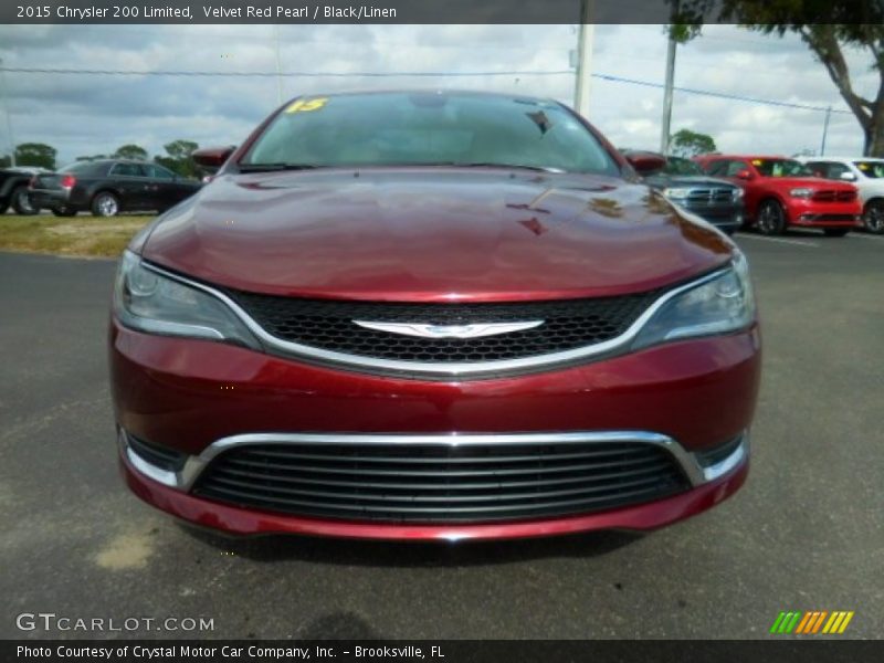 Velvet Red Pearl / Black/Linen 2015 Chrysler 200 Limited
