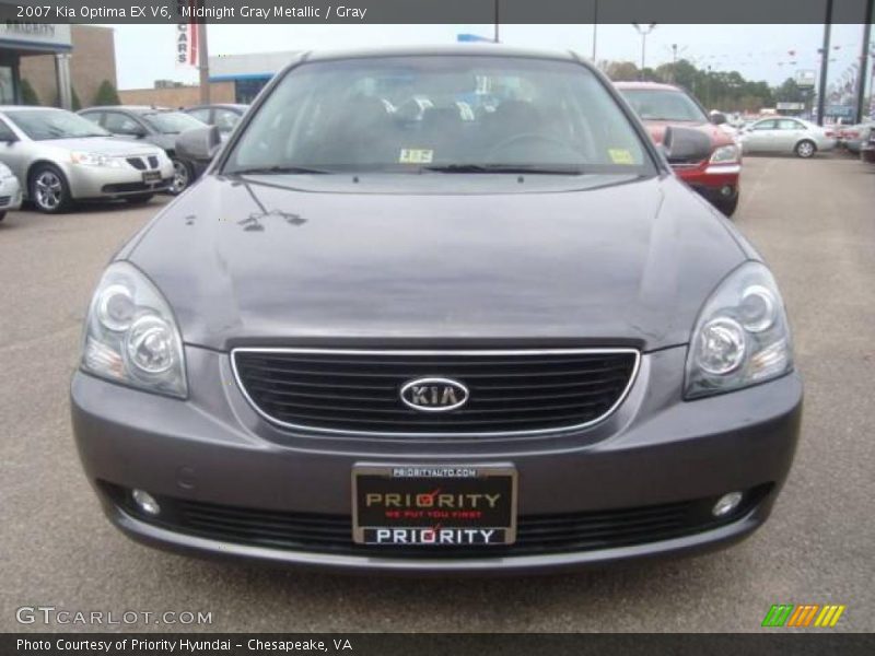 Midnight Gray Metallic / Gray 2007 Kia Optima EX V6