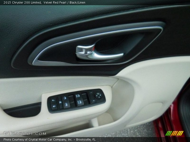 Velvet Red Pearl / Black/Linen 2015 Chrysler 200 Limited