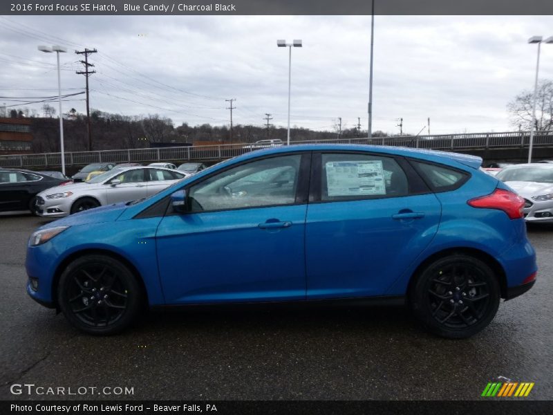 Blue Candy / Charcoal Black 2016 Ford Focus SE Hatch