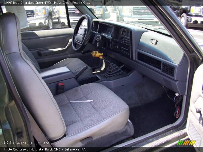 Moss Green Pearl / Gray 1996 Jeep Cherokee Sport 4WD