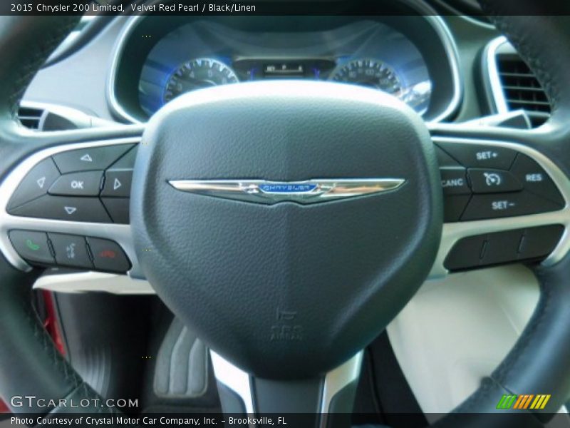 Velvet Red Pearl / Black/Linen 2015 Chrysler 200 Limited