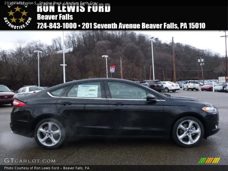 Shadow Black / Medium Earth Gray 2016 Ford Fusion S