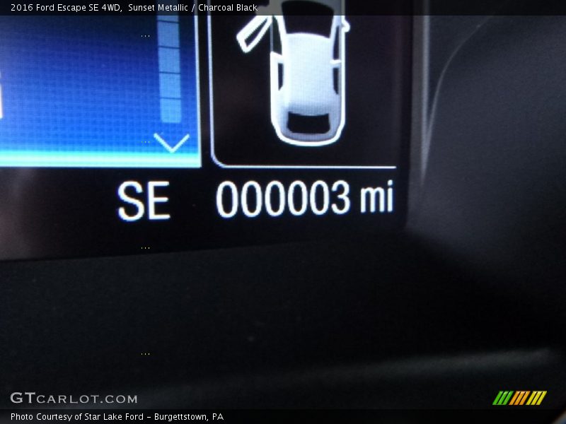Sunset Metallic / Charcoal Black 2016 Ford Escape SE 4WD