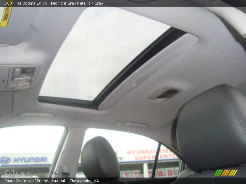 Midnight Gray Metallic / Gray 2007 Kia Optima EX V6