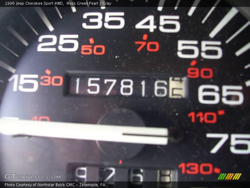 Moss Green Pearl / Gray 1996 Jeep Cherokee Sport 4WD