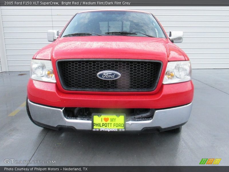 Bright Red / Medium Flint/Dark Flint Grey 2005 Ford F150 XLT SuperCrew
