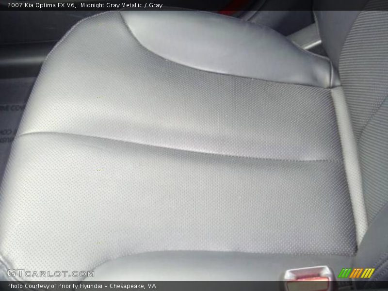 Midnight Gray Metallic / Gray 2007 Kia Optima EX V6