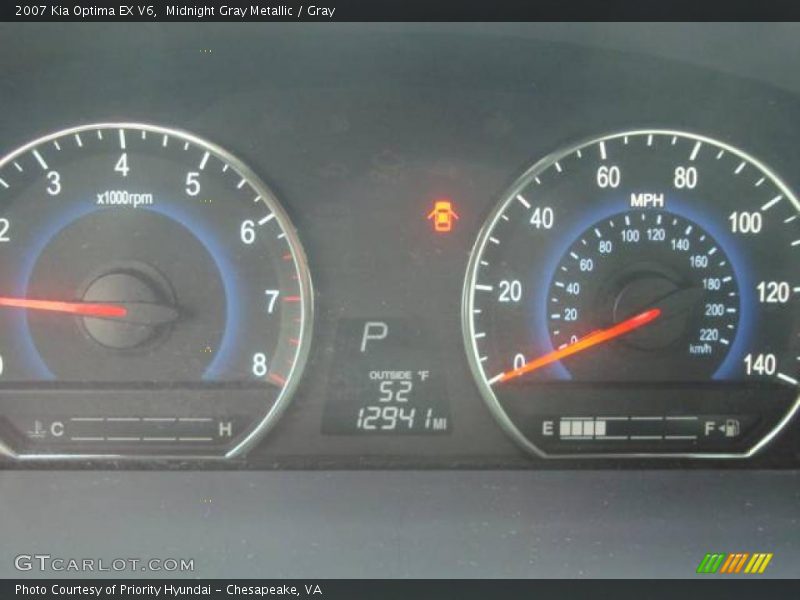 Midnight Gray Metallic / Gray 2007 Kia Optima EX V6