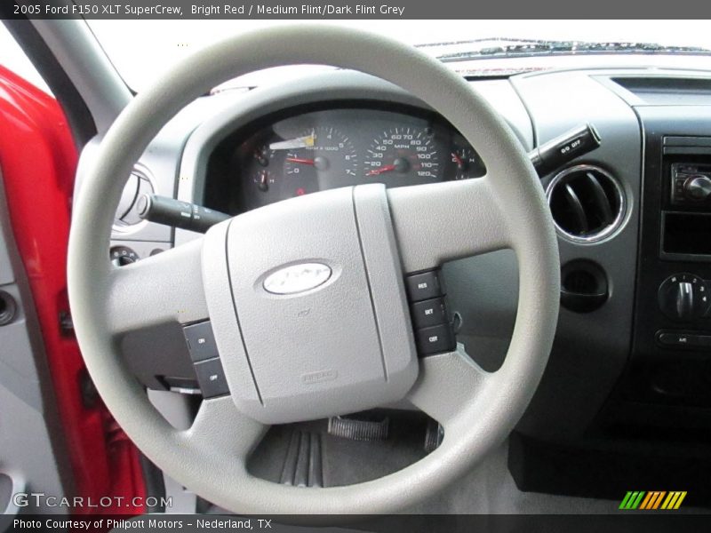 Bright Red / Medium Flint/Dark Flint Grey 2005 Ford F150 XLT SuperCrew