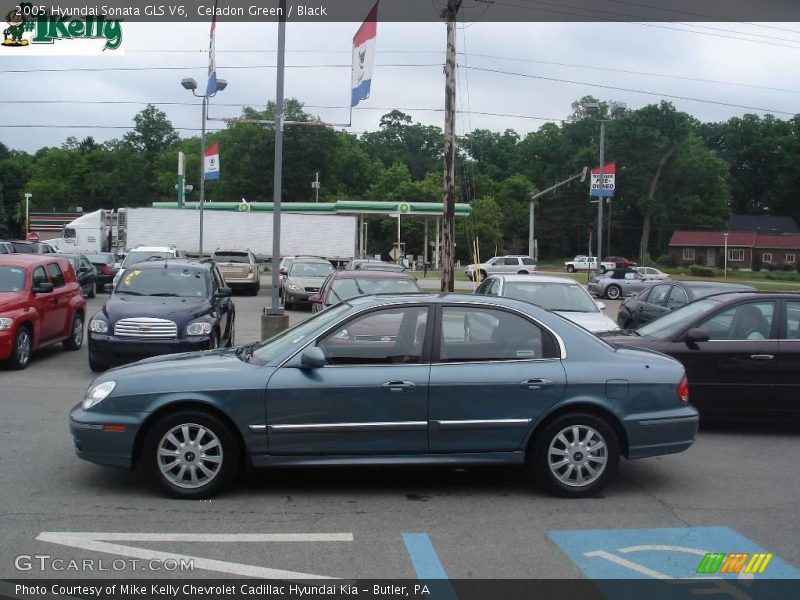 Celadon Green / Black 2005 Hyundai Sonata GLS V6
