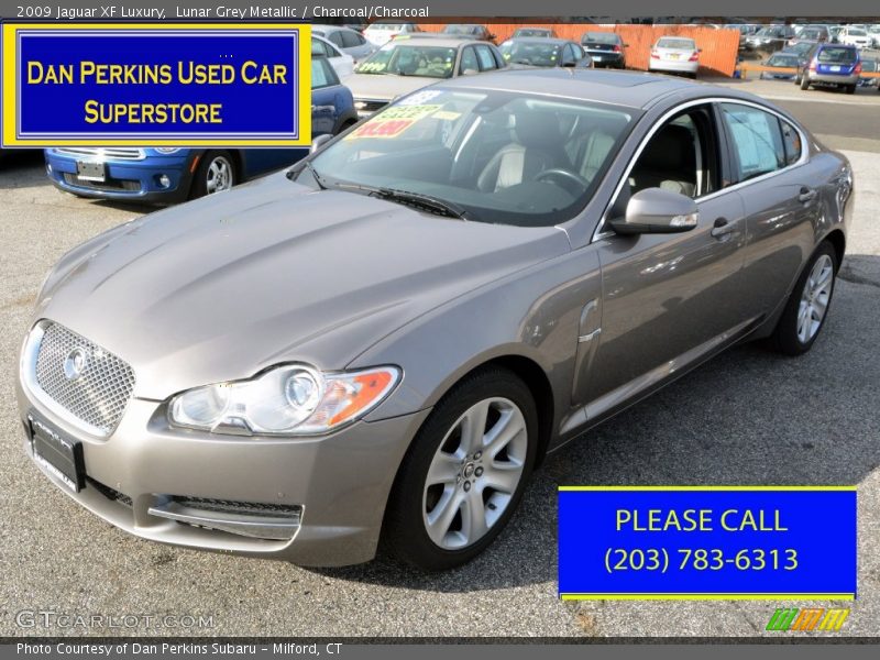 Lunar Grey Metallic / Charcoal/Charcoal 2009 Jaguar XF Luxury